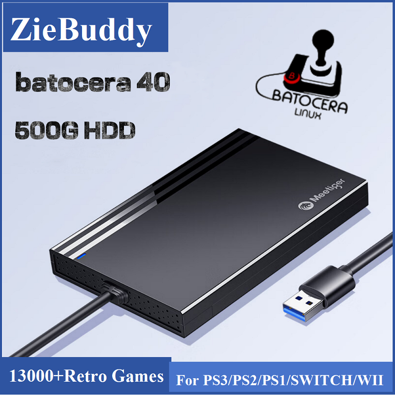 Gaming Console Linux - ZieBuddy Batocera 40 Linux 500G HDD