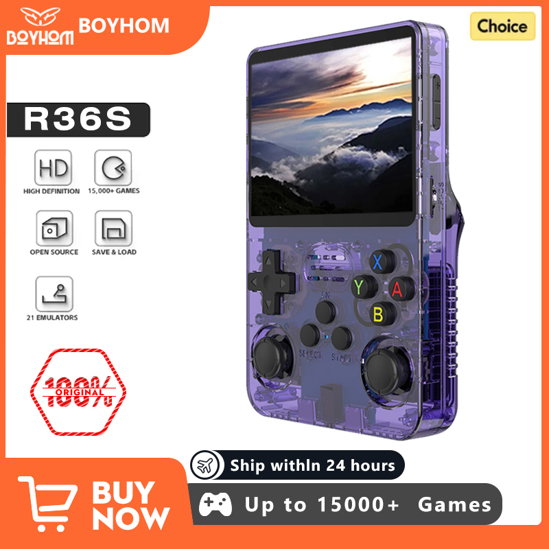 Gaming Console Linux - NEW Green R36S Retro Handheld Game