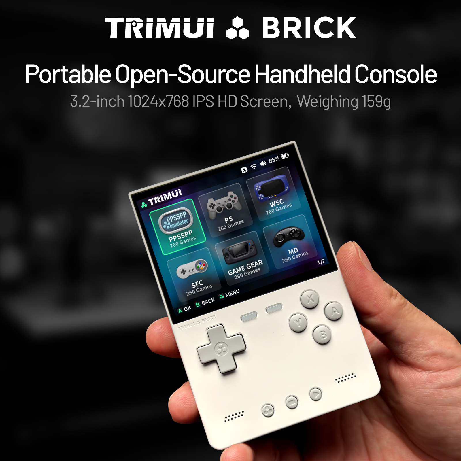 TRIMUI BRICK CNC Metal Retro H - Gaming Console Linux recensione e prezzo