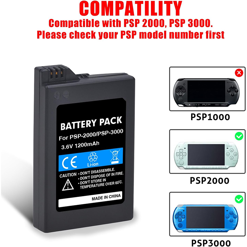 for sony PSP 2000/3000 Battery - Gaming Console New recensione e prezzo
