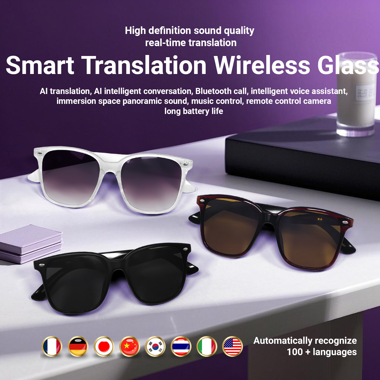 LIGE AI Smart Glasses Women Me - Gaming Glasses Uv recensione e prezzo