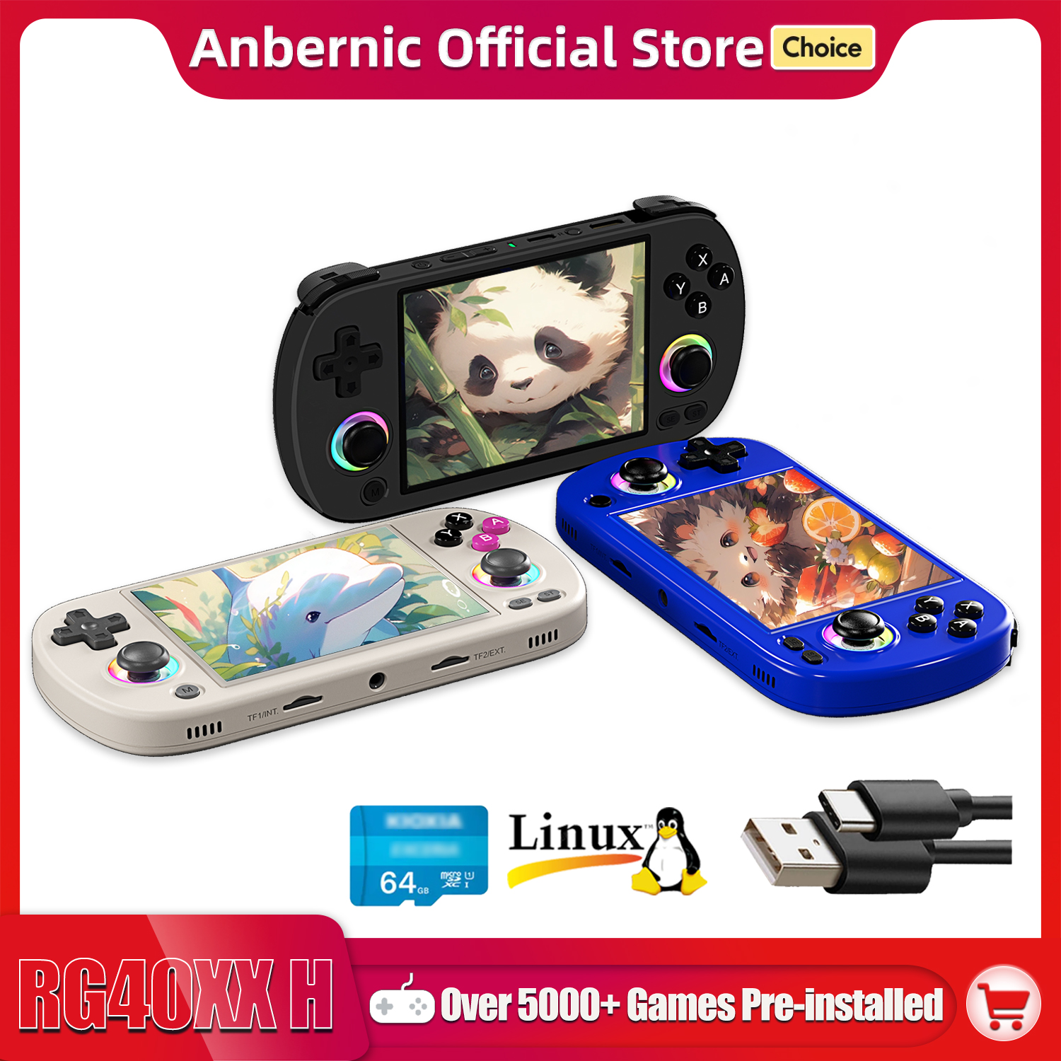 ANBERNIC RG40XX H Handheld Gam - Gaming Console Linux recensione e prezzo