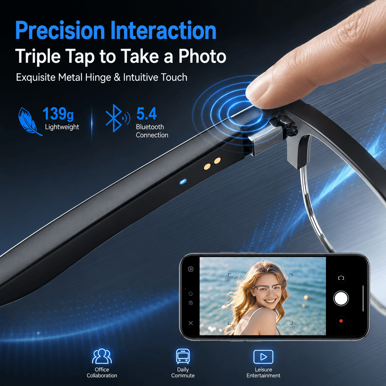 AIMB V2 Smart Bluetooth Glasse - Gaming Glasses Uv recensione e prezzo