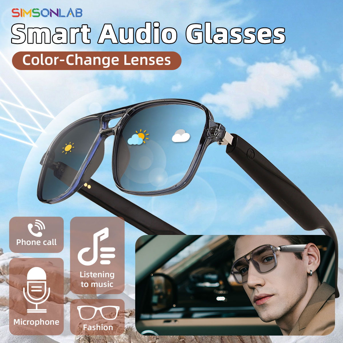 2025 NEW Smart Glasses Ai Voic - Gaming Glasses Uv recensione e prezzo