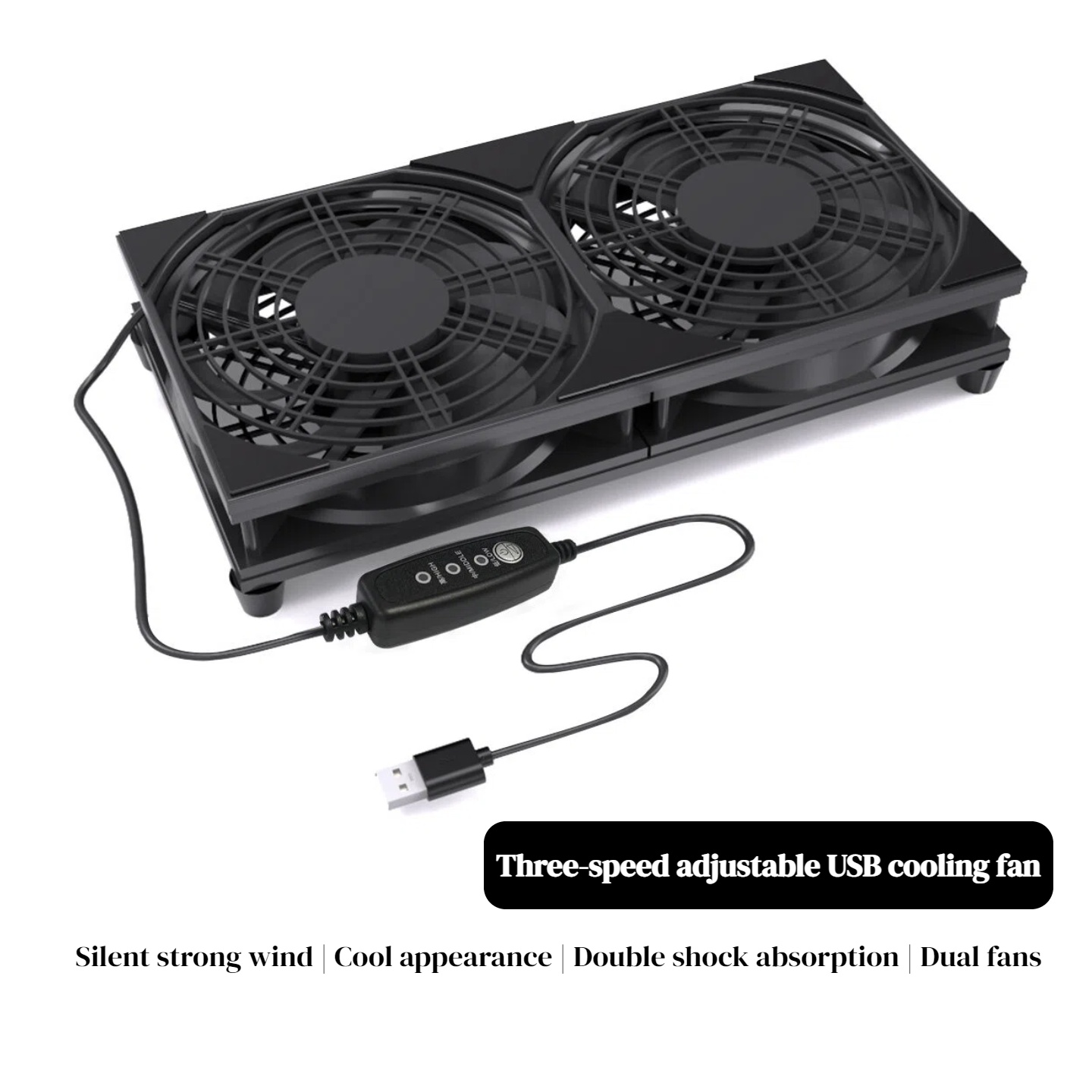 Dual USB Cooling Fan with 3-Sp - Gaming Console Setup recensione e prezzo