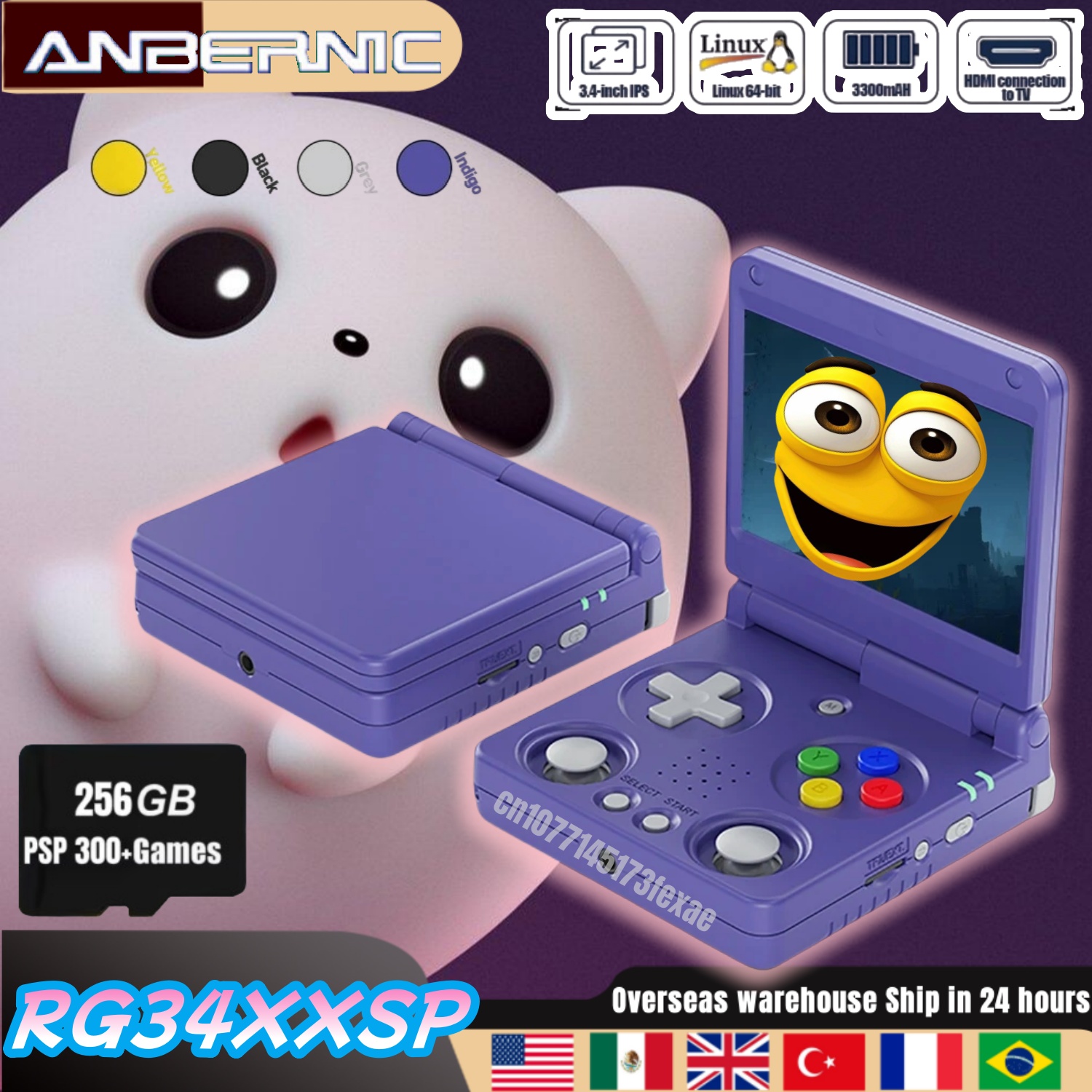 Anbernic RG34XXSP Retro Handhe - Gaming Console 5 Year Old recensione e prezzo
