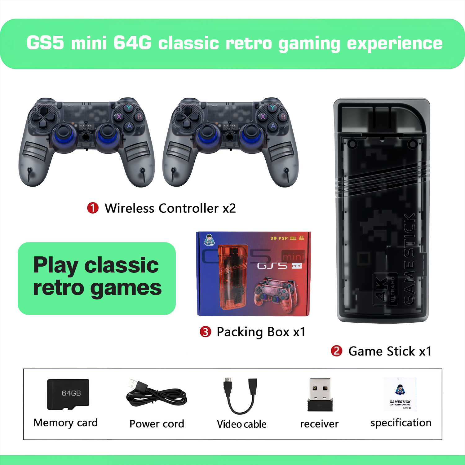 The GS5mini retro game console - Gaming Console Definition recensione e prezzo
