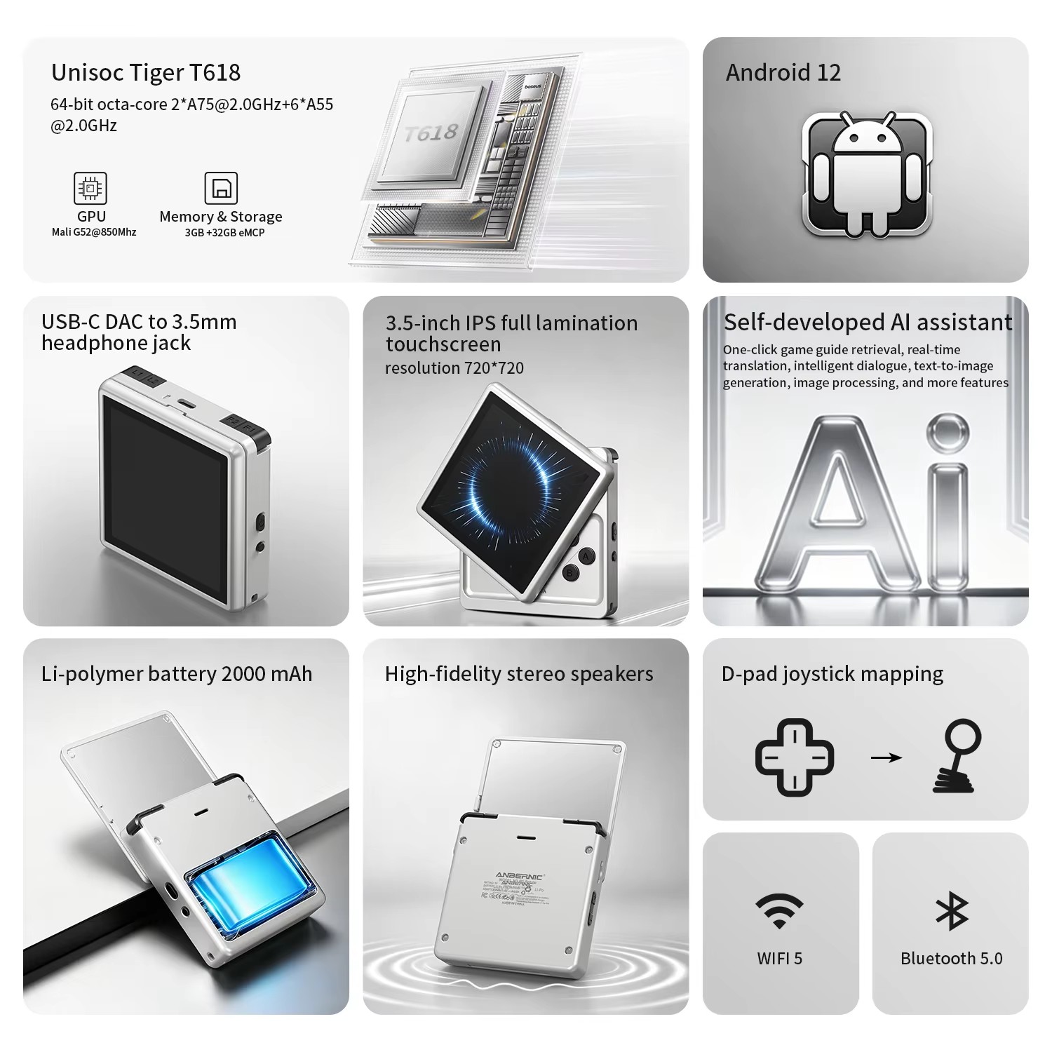 ANBERNIC RG Rotate Android Han - Gaming Console 5 Year Old recensione e prezzo